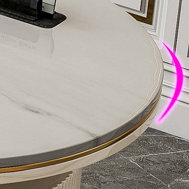 Table d'écriture de forme gratuite moderne Bureau de bureau en pierre enthousiaste avec tiroirs