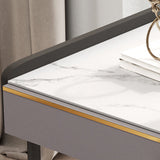 Mesa de escritura de piedra sinterizada rectángulo escritorio de oficina de almacenamiento moderno