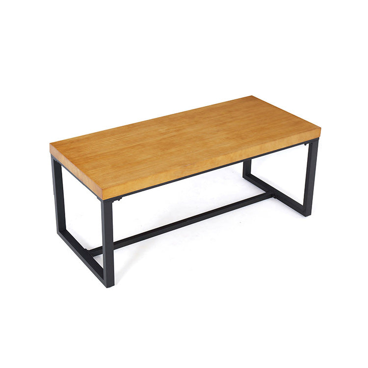 Bureau brun industriel bureau d'écriture en bois massif avec des jambes en métal