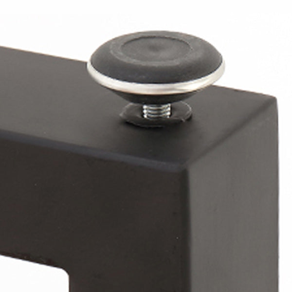 Bureau brun industriel bureau d'écriture en bois massif avec des jambes en métal