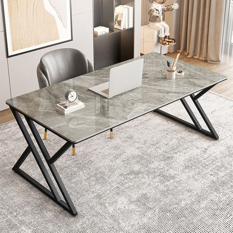 29 "H industriale scrivania da ufficio rettangolare scrivania da taupe scuro