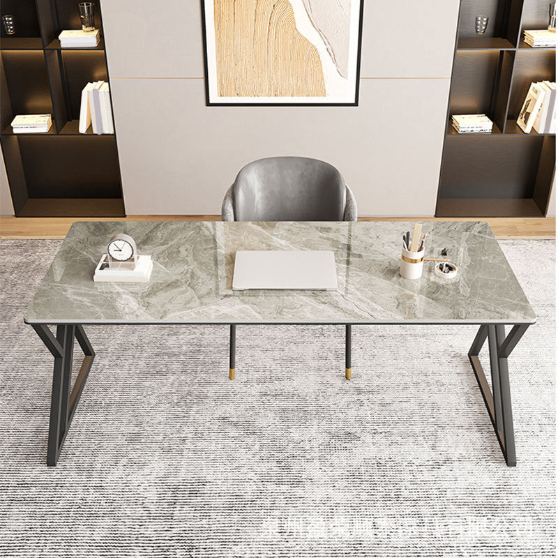 29 "H industriale scrivania da ufficio rettangolare scrivania da taupe scuro