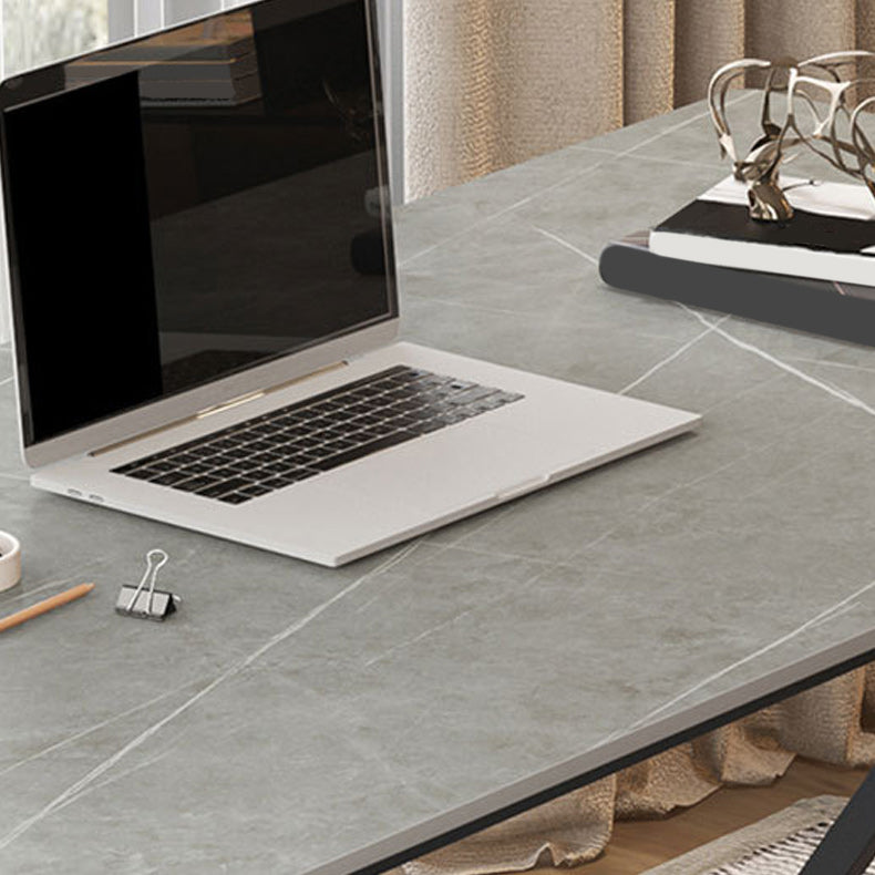 29 "H industriale scrivania da ufficio rettangolare scrivania da taupe scuro