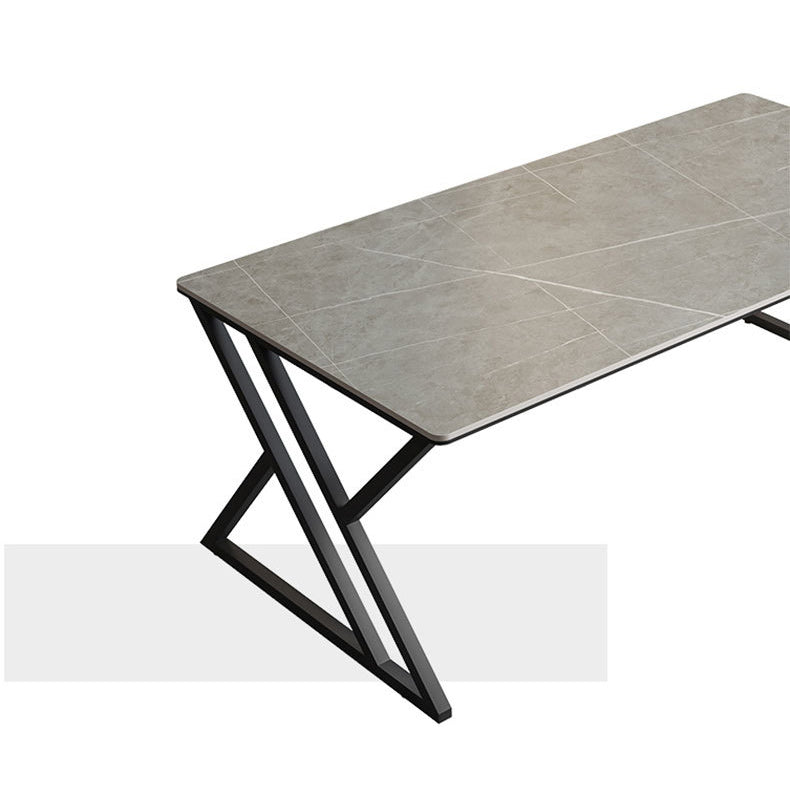 29 "H industriale scrivania da ufficio rettangolare scrivania da taupe scuro