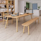 Table de réunion de bureau de style moderne en bois massif 4 jambes