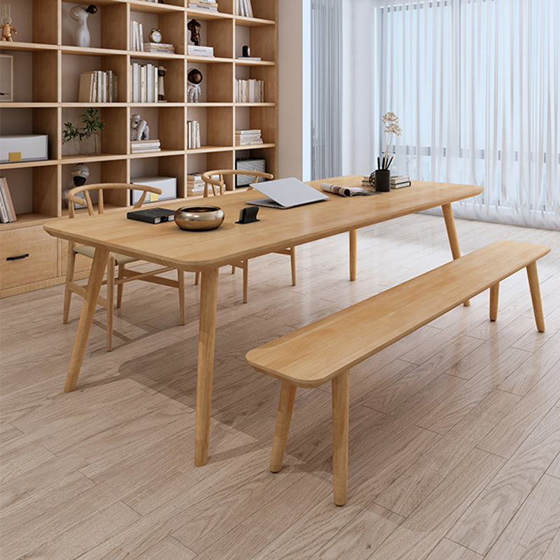 Table de réunion de bureau de style moderne en bois massif 4 jambes