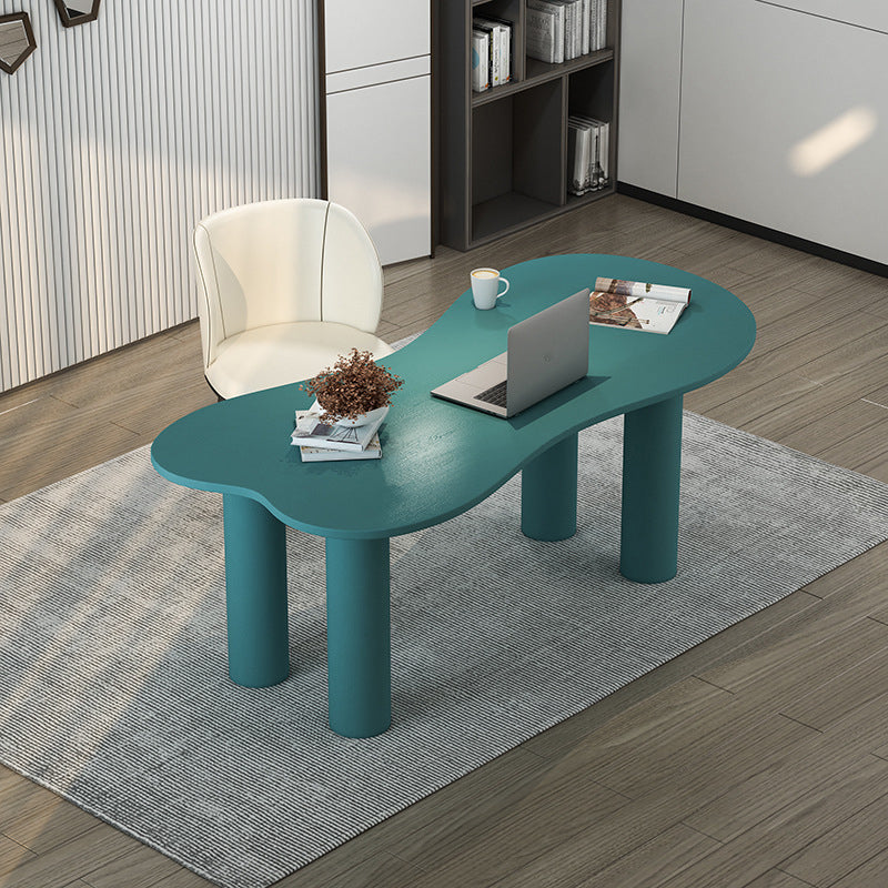 Bureau industriel vert en bois de cendres et bureau d'écriture en bois artificiel pour chambre à coucher