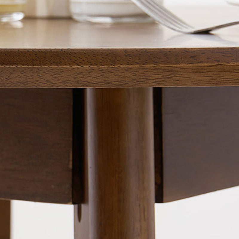 Contemporary Round Dining Table Wood Dinner Table with 3 Legs