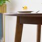 Contemporary Round Dining Table Wood Dinner Table with 3 Legs