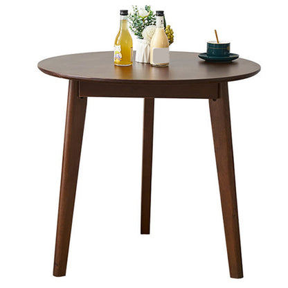 Contemporary Round Dining Table Wood Dinner Table with 3 Legs