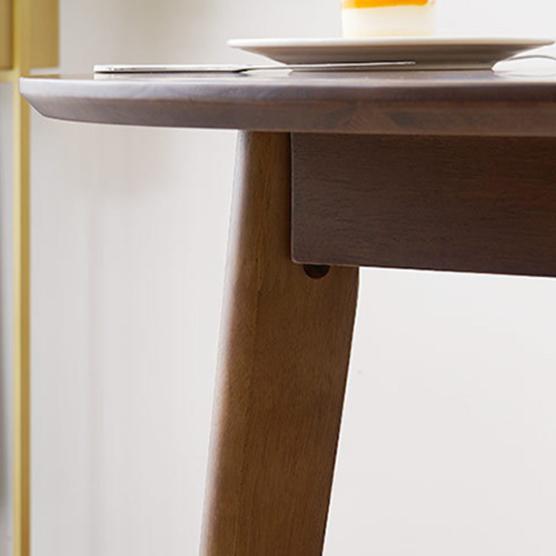Contemporary Round Dining Table Wood Dinner Table with 3 Legs