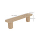 Mesa de comedor de madera ovalada, mesa con pedestal doble moderna, para cocina casera