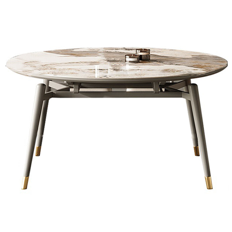Wood Base Dining Table Contemporary Extendable Dinner Table for Home Pandora & Gold 59.1"L x 33.5"W x 29.5"H Without Chairs Clearhalo 'Dining Tables & Seating' 'Dining Tables' 'dining_table' 'furn' 'furn_dining_table' 'Furniture' 'Kitchen & Dining Furniture' 6154777
