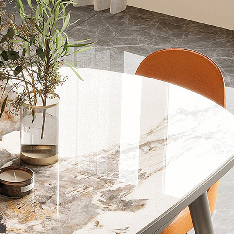 Wood Base Dining Table Contemporary Extendable Dinner Table for Home Clearhalo 'Dining Tables & Seating' 'Dining Tables' 'dining_table' 'furn' 'furn_dining_table' 'Furniture' 'Kitchen & Dining Furniture' 6154779