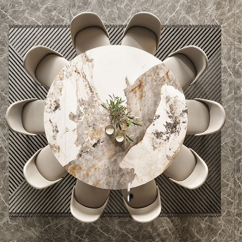 Wood Base Dining Table Contemporary Extendable Dinner Table for Home Clearhalo 'Dining Tables & Seating' 'Dining Tables' 'dining_table' 'furn' 'furn_dining_table' 'Furniture' 'Kitchen & Dining Furniture' 6154782