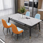Slate and Metal Table Modern Minimalist Home Rectangular Dining Table