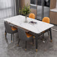 Slate and Metal Table Modern Minimalist Home Rectangular Dining Table