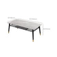Slate and Metal Table Modern Minimalist Home Rectangular Dining Table