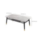 Slate and Metal Table Modern Minimalist Home Rectangular Dining Table