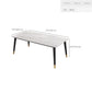 Slate and Metal Table Modern Minimalist Home Rectangular Dining Table