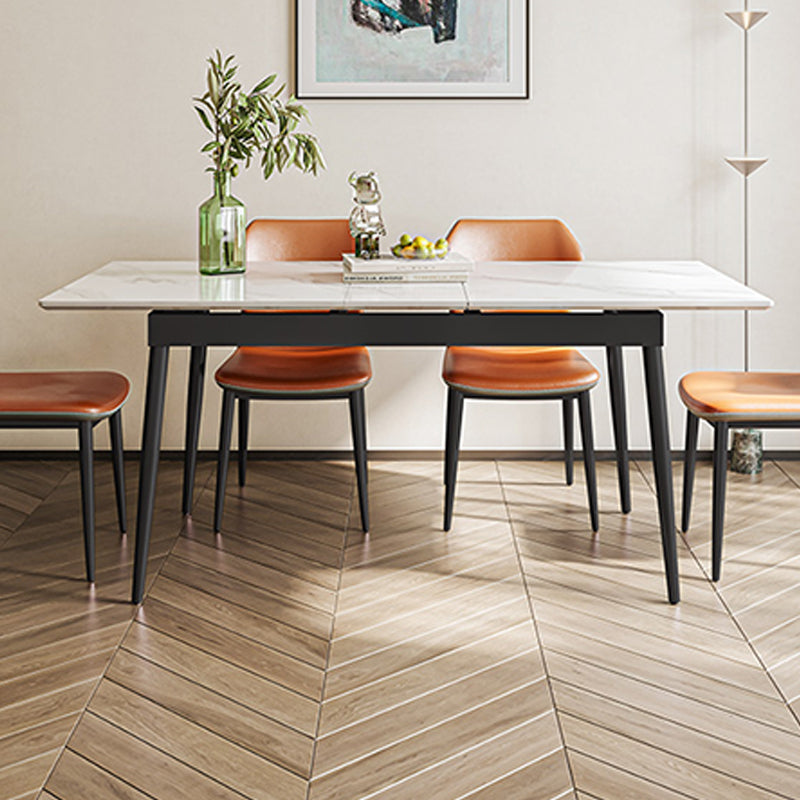 Table à manger en pierre fritrée extensible Simplicité Home Table fixe