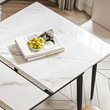 Table à manger en pierre fritrée extensible Simplicité Home Table fixe