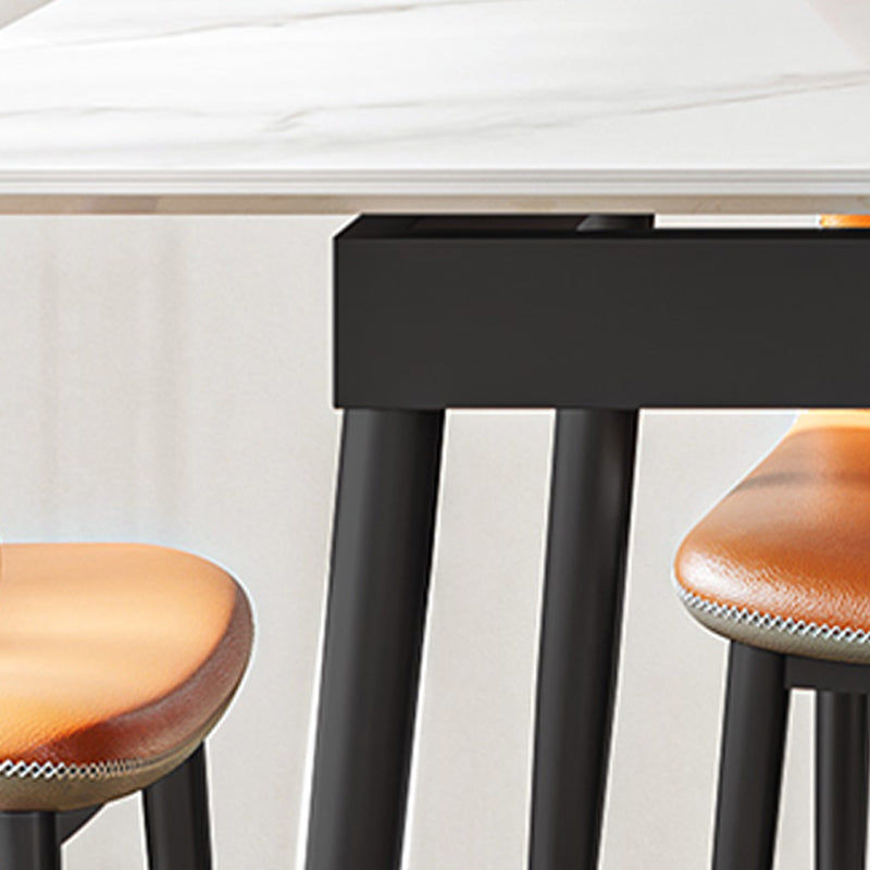 Table à manger en pierre fritrée extensible Simplicité Home Table fixe