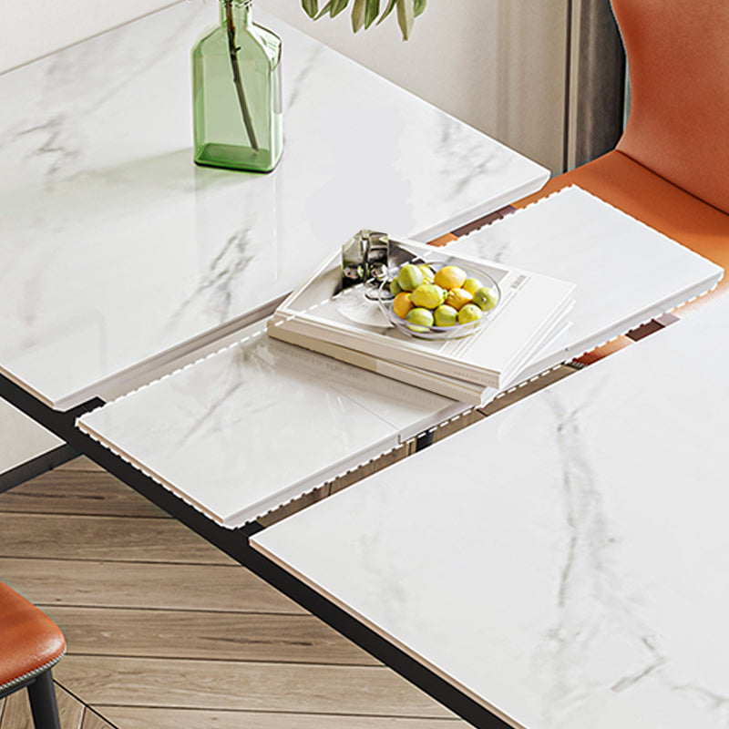 Table à manger en pierre fritrée extensible Simplicité Home Table fixe