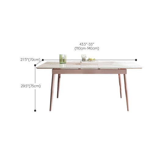 Simplicity Sintered Stone Kitchen Table Home Extendable Dining Desk
