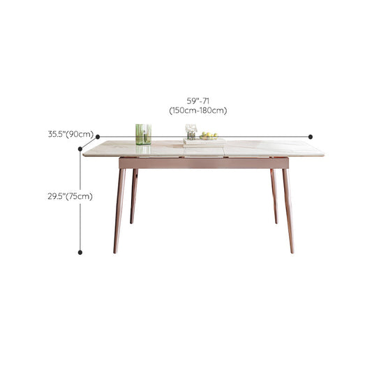 Simplicity Sintered Stone Kitchen Table Home Extendable Dining Desk