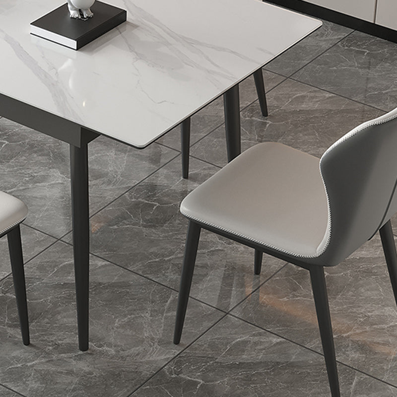 Table de cuisine en pierre fritrée moderne maison extensible table à manger