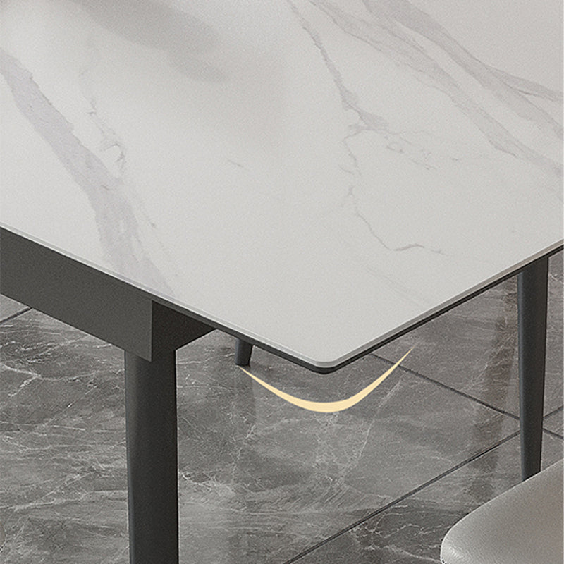 Table de cuisine en pierre fritrée moderne maison extensible table à manger