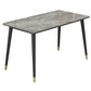 Slate and Metal Table Glam Style Rectangular Dining Table for Home Dining Room Clearhalo 'Dining Tables & Seating' 'Dining Tables' 'dining_table' 'furn' 'furn_dining_table' 'Furniture' 'Kitchen & Dining Furniture' 6155050