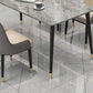 Slate and Metal Table Glam Style Rectangular Dining Table for Home Dining Room Clearhalo 'Dining Tables & Seating' 'Dining Tables' 'dining_table' 'furn' 'furn_dining_table' 'Furniture' 'Kitchen & Dining Furniture' 6155051