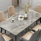 Slate and Metal Table Glam Style Rectangular Dining Table for Home Dining Room Clearhalo 'Dining Tables & Seating' 'Dining Tables' 'dining_table' 'furn' 'furn_dining_table' 'Furniture' 'Kitchen & Dining Furniture' 6155052