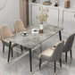 Slate and Metal Table Glam Style Rectangular Dining Table for Home Dining Room Clearhalo 'Dining Tables & Seating' 'Dining Tables' 'dining_table' 'furn' 'furn_dining_table' 'Furniture' 'Kitchen & Dining Furniture' 6155054