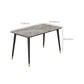 Slate and Metal Table Glam Style Rectangular Dining Table for Home Dining Room Clearhalo 'Dining Tables & Seating' 'Dining Tables' 'dining_table' 'furn' 'furn_dining_table' 'Furniture' 'Kitchen & Dining Furniture' 6155059