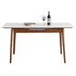 Modern Rectangle Dining Room Table Sintered Stone Extendable Kitchen Desk