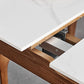 Modern Rectangle Dining Room Table Sintered Stone Extendable Kitchen Desk