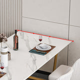 Free Form Fixed Kitchen Table Luxury Sintered Stone Double Base Table