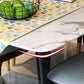 Luxury Rectangle Fixed Dining Table Sintered Stone Kitchen Table