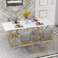 Table de fer et d'ardoise Glam Style Simple Home Living Room Rectangular Dining Table