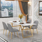 Table de fer et d'ardoise Glam Style Simple Home Living Room Rectangular Dining Table