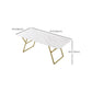 Table de fer et d'ardoise Glam Style Simple Home Living Room Rectangular Dining Table