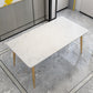 Table de fer et de pierre Glam Style Home Rectangular Table à manger