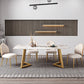 Iron and Slate Table Glam Style Simple Home Rectangular Dining Table Clearhalo 'Dining Tables & Seating' 'Dining Tables' 'dining_table' 'furn' 'furn_dining_table' 'Furniture' 'Kitchen & Dining Furniture' 6155194
