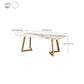 Iron and Slate Table Glam Style Simple Home Rectangular Dining Table Clearhalo 'Dining Tables & Seating' 'Dining Tables' 'dining_table' 'furn' 'furn_dining_table' 'Furniture' 'Kitchen & Dining Furniture' 6155203