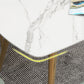 Mesa de comedor fijo rectángulo Mesa de cocina de piedra sinterizada de lujo