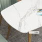 Mesa de comedor fijo rectángulo Mesa de cocina de piedra sinterizada de lujo