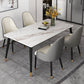 Metal and Slate Table Glam Style Simple Home Rectangular Dining Table